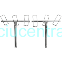 Nerūdijančio plieno 3 meškerių laikiklis Nerūdijančio plieno 3 meškerių laikiklis